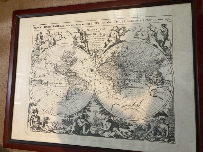 Map of the entire word print 1694