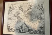 Map of the entire word print 1694