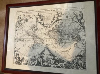 Map of the entire word print 1694