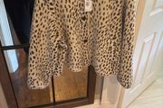 Marks and Spencer faux leopard print soft hair jacket