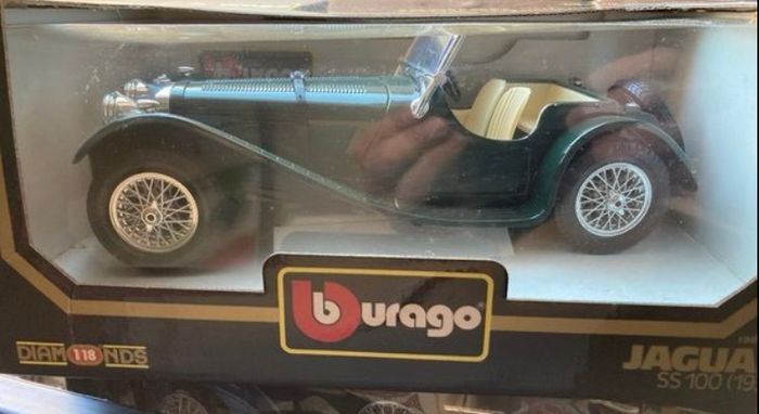 Jaguar SS100 lot of four Scale 1/18 Burago