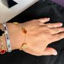18k gold Ladybug and flower bracelet Image 3