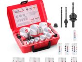 Hole Saw Kit 13pcs Cobalt Drill Hole Cutter Set with Mandrels for Sheet Metal Wood Drywall Aluminum Plastic Plate
