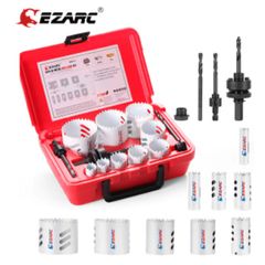 Hole Saw Kit 13pcs Cobalt Drill Hole Cutter Set with Mandrels for Sheet Metal Wood Drywall Aluminum Plastic Plate