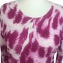 Gerard Pink & White Lightweight Long Sleeve Jumper Feather Print L Uk 14 Includes Post Image 4