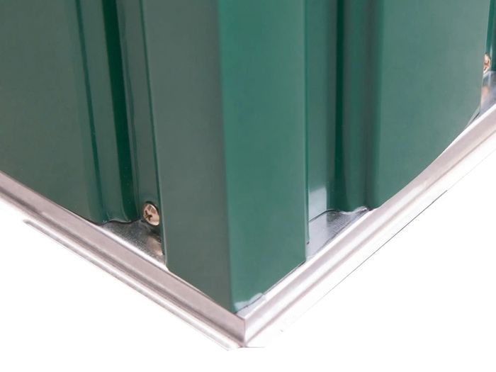 New 7ftx 4ft Lockable Garden Shed Large Patio Roofed Tool Metal Storage Building Foundation Sheds Box Outdoor Furniture,Green