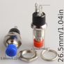 8 pcs 7mm Threaded 2-Pin Momentary Push Button Switch, Multiple Random Colors, new, unopened. Image 2
