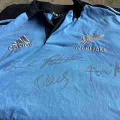 Sports Top Rugby memorabilia Signed All Blacks New Zealand Training Jersey 2014