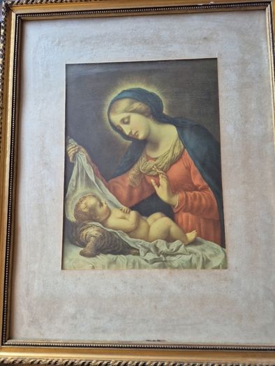 Vintage Madonna and Child Old Irish. Religious.