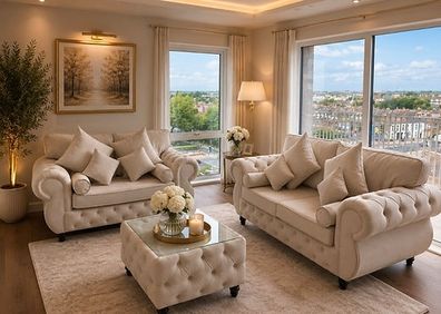 Royale Rio Chesterfield Fullback Sofa + Matching Coffee Table