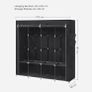 Fabric cabinet with 4 side pockets  Wardrobe fabric cabinet, wardrobe, 45 x 170 x 167 cm, 4 hanging compartments, with shelves, 4 side pockets, plenty of space, for bedroom, living room, black Image 4