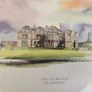 2 matching framed St Andrews 100th anniv golf prints. Printed on 100% linen board using lightfast inks Image 2