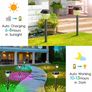 Solar Lights Outdoor Garden, 6 Pack Solar Garden Lights with Multi-Colour Changing+Warm White Modes Waterproof Pathway Lights Ornaments Outdoor Image 3