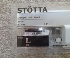 Ikea Stotta wardrobe light