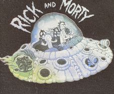 Rick and Morty black hoodie medium