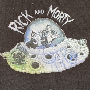 Rick and Morty black hoodie medium