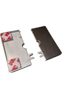 Silver Aerial Satellite Coaxial socket plate with 3M Free inspection