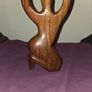 Carved Wooden Yoga Pose Woman Image 5