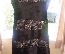 Phase Eight stunning midi black lace sequins dress size UK16 EU44 Postage included
