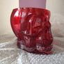 Halloween Red Glass Skull Candy Dish Image 3