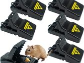 Reusable Mouse Trap, 6 Pack Mouse Traps for Indoors and Outdoors That Kill Instantly, Quick, Effective and Highly Sensitive Rodent Catcher