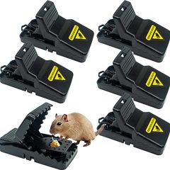 Reusable Mouse Trap, 6 Pack Mouse Traps for Indoors and Outdoors That Kill Instantly, Quick, Effective and Highly Sensitive Rodent Catcher