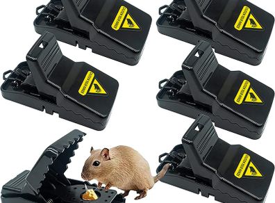 Reusable Mouse Trap, 6 Pack Mouse Traps for Indoors and Outdoors That Kill Instantly, Quick, Effective and Highly Sensitive Rodent Catcher