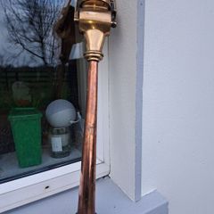 old brass  copper  fire  mans hose