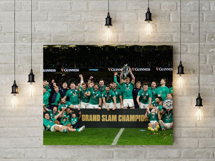 Ireland rugby Six Nations and first Grand Slam in Dublin champions printed picture on 3mm hard foamex board printed picture wall board for kids room wall decor