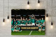 Ireland rugby Six Nations and first Grand Slam in Dublin champions printed picture on 3mm hard foamex board printed picture wall board for kids room wall decor
