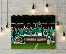 Ireland rugby Six Nations and first Grand Slam in Dublin champions printed picture on 3mm hard foamex board printed picture wall board for kids room wall decor