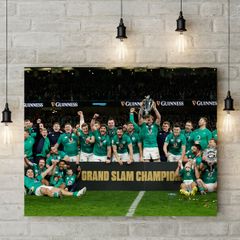 Ireland rugby Six Nations and first Grand Slam in Dublin champions printed picture on 3mm hard foamex board printed picture wall board for kids room wall decor
