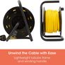Extension Lead 30m Heavy Duty Cable Reel, 4 Socket Cord Reel UK Plug Socket with Thermal Cut-Out Protection 13A Fused Plug Image 3