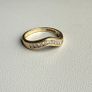 9ct gold real diamond ring size L free post quick sale Image 4
