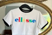 Ellesse Cropped T-shirt Top Size M