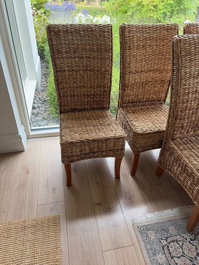 6 Wicker Dining chairs