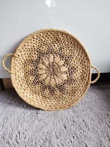 Vintage serving tray/hanging gallery art