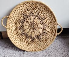 Vintage serving tray/hanging gallery art