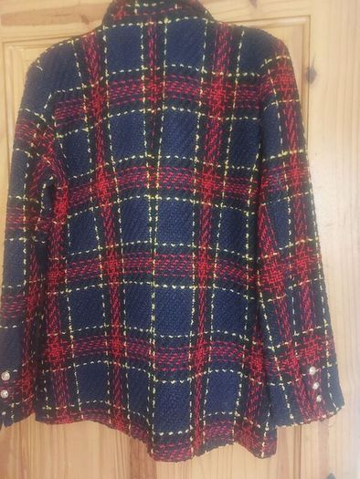 CBR navy tartan blazer (free post)