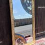 Antique French Mirror large freestanding 6 foot high with stained glass 1920s Beautiful patina a one of a kind piece Image 9