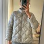 MANGO water repellent silver puffer jacket S Image 3