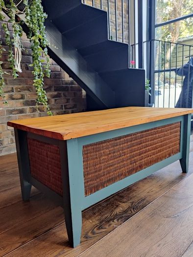 Vintage Upcycled Coffee table/ Blanket Chest