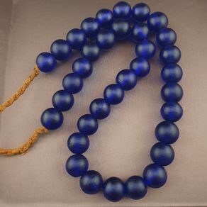 Antique Cobalt Blue African Glass Beads Necklace Strands