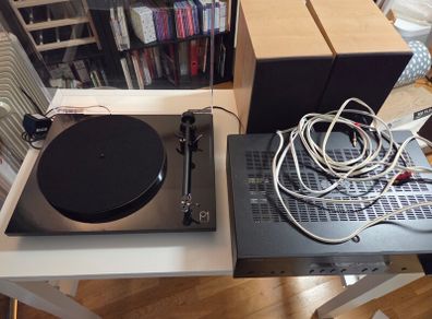 Turntable, amp, speakers, cables