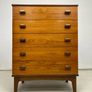 Vintage Teak Tallboy Chest of Drawers Image 8