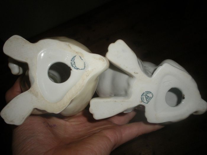 Two Beautiful Miquel Requena Porcelain Dogs