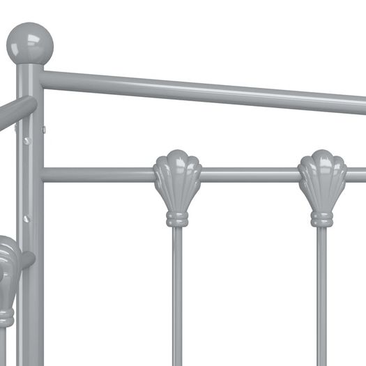 Sofa Bed Frame Grey Metal 90x200 cm