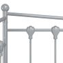 Sofa Bed Frame Grey Metal 90x200 cm Image 9