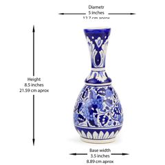Handmade and Hand Painted Ceramic Flower Vase | Warehouse Clearance | Massive Discount | Bargain price