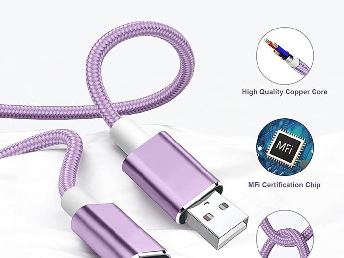 Charger Cable, Lightning Cable 6Pack [1M/2M/3M] Apple MFi Certified iPhone Cable Braided Long iPhone Charger USB Fast Charging Lead for iPhone 14 13 12 11 Pro Max Xr X 8 7 6 Plus iPad and More (FREE POSTAGE)
